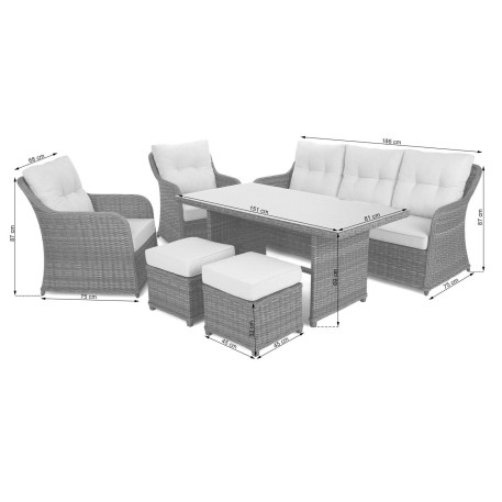 Комплект садових меблів Home Garden Bergamo Графіт8