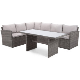 Комплект садових меблів кутовий Home Garden Santiago HG SANTIAGO Сірий