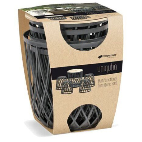 Комплект меблів PROSPERPLAST UNIQUBO SET5 IKUBS5-S433 Графіт1