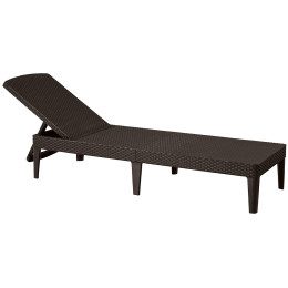 Шезлонг пластиковий Jaipur Sun lounger Коричневий