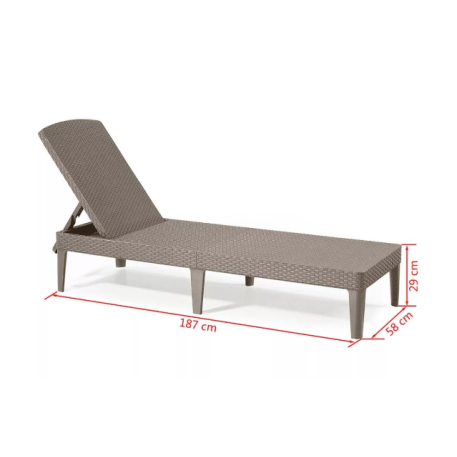 Шезлонг пластиковий Jaipur Sun lounger Капучино4
