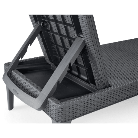 Шезлонг пластиковий Jaipur Sun lounger Графіт1