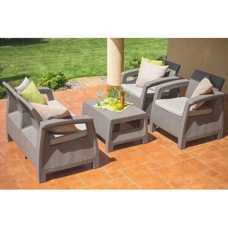 Комплект садових меблів Keter Corfu Set Капучино1