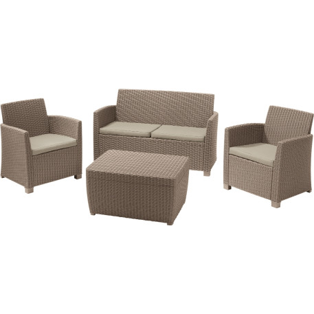Комплект меблів для тераси CORONA WITH CUSHION BOX Капучино1