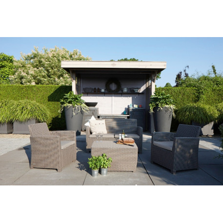 Комплект меблів для тераси CORONA WITH CUSHION BOX Капучино2
