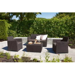 Комплект меблів для тераси CORONA WITH CUSHION BOX Коричневий