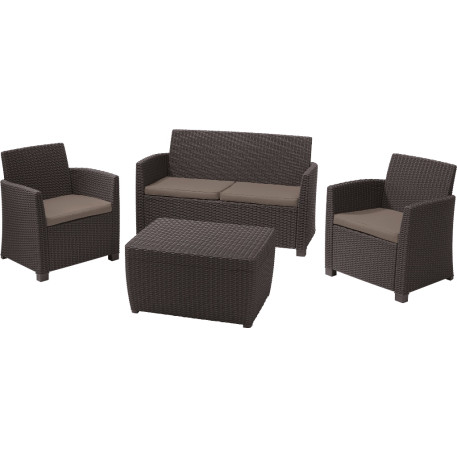 Комплект меблів для тераси CORONA WITH CUSHION BOX Коричневий1