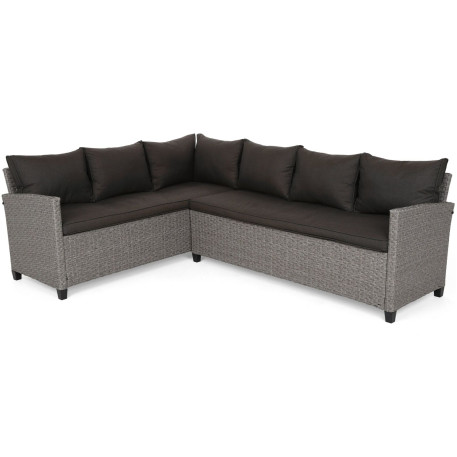 Комплект садових меблів кутовий Home Garden LAGOS MUDDY Сірий1