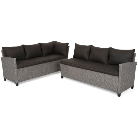 Комплект садових меблів кутовий Home Garden LAGOS MUDDY Сірий3