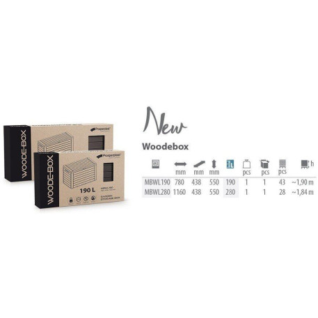Скриня для зберігання PROSPERPLAST Woodebox 280л Коричнева2