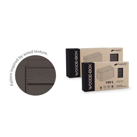 Скриня для зберігання PROSPERPLAST Woodebox 190л Коричнева2