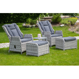 Комплект меблів з ротанга Home Garden BRISTOL RELAX Сільвер
