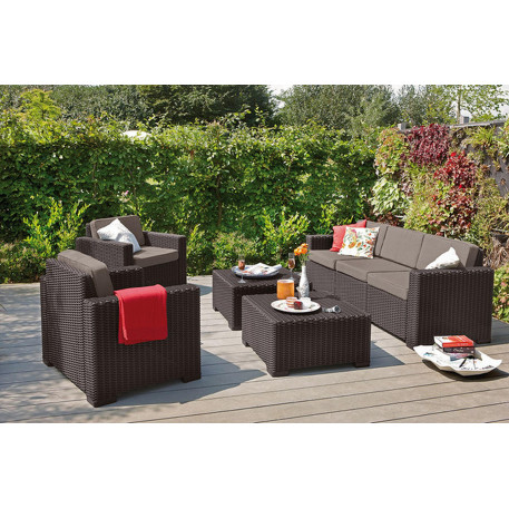 Комплект садових меблів Keter California 3 Set Коричневий2