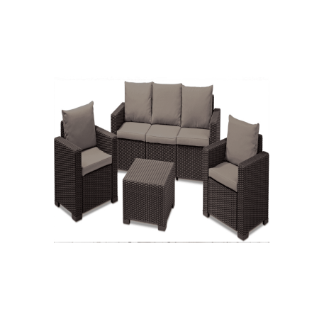 Комплект садових меблів Keter California 3 Set Коричневий3