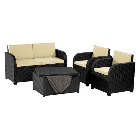 Комплект садових меблів Keter Maui Lounge Set Чорний1