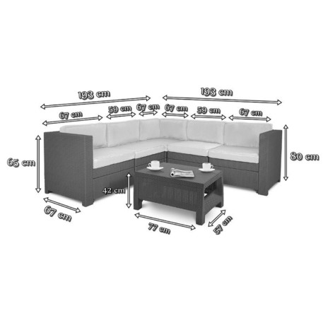 Набір меблів для тераси Keter Provence Set Коричневий2