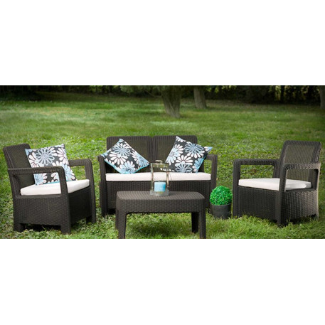 Комплект садових меблів Tarifa lounge set Коричневий4