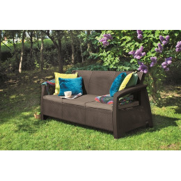 Софа Keter Bahamas love seat max Коричнева