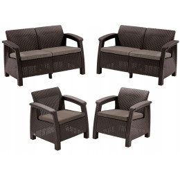 Комплект садових меблів KETER Corfu Rest Set Коричневий
