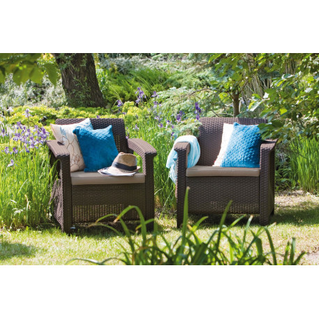 Комплект садових меблів KETER Corfu Rest Set Коричневий4