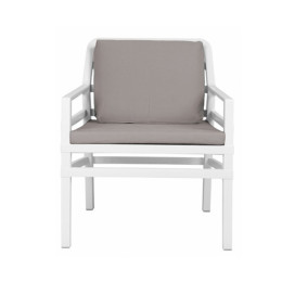 Kрісло NARDI Aria Bianco Grigio Sunbrella Біле Подушка Бежева