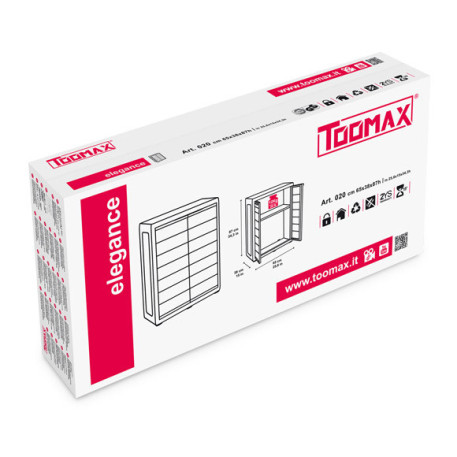 Шафа низька 2-х дверний Toomax Elegance S чорний з сірим4