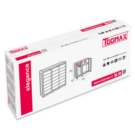 Шафа низька 3-х дверний Toomax Elegance S чорний з сірим4