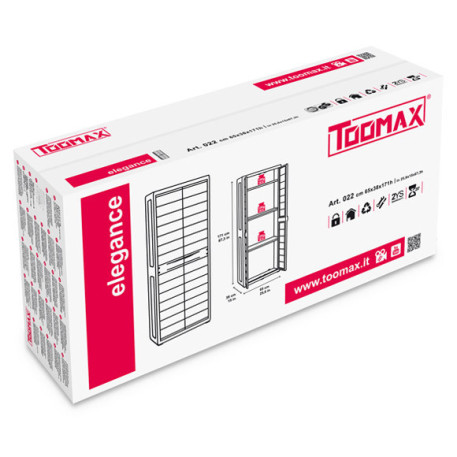 Шафа 2-х дверний з поличками Toomax Elegance S чорний2