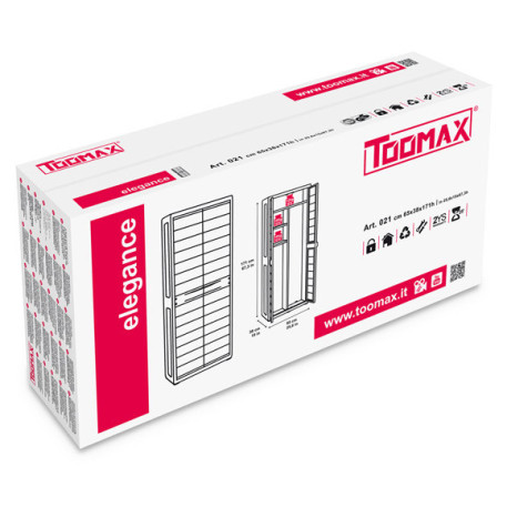 Шафа 2-х дверний Toomax Elegance S чорний з сірим2