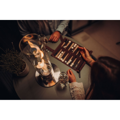 Камін настільний вогонь SPIN 900 Table Fire Silver7