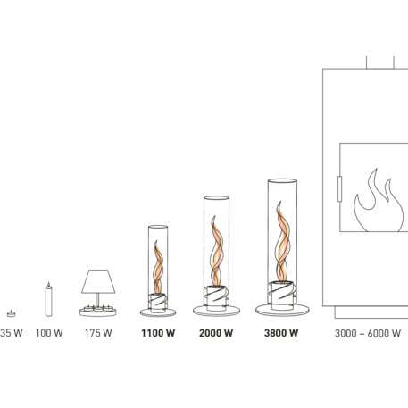 Камін настільний вогонь SPIN 900 Table Fire Black3