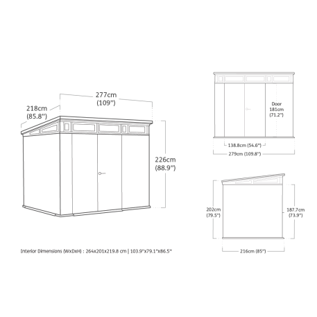 Сарай пластиковий для інвентарю KETER ARTISAN 9 × 7 Сірий7