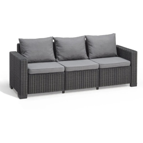 Комплект пластикових садових меблів Keter California Chaise Longue графіт2