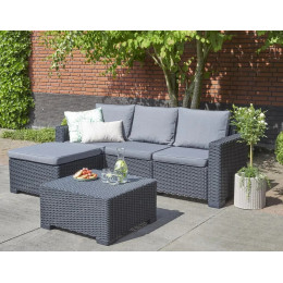 Комплект пластикових садових меблів Keter California Chaise Longue графіт