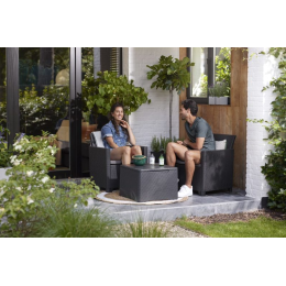 Комплект меблів для балкона Claire balcony set with Storage Графіт