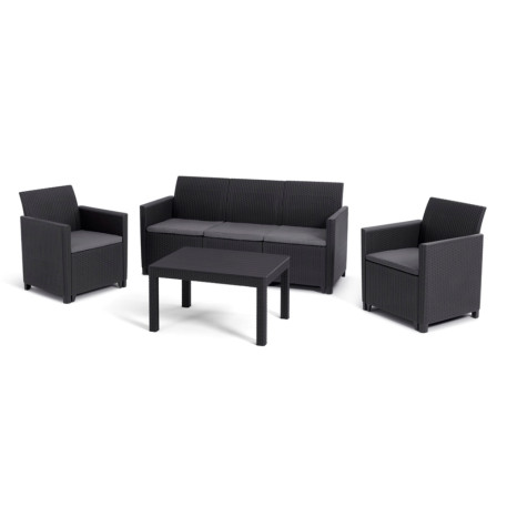 Комплект садових меблів Keter Claire 5 seater set with Orlando table Графіт1