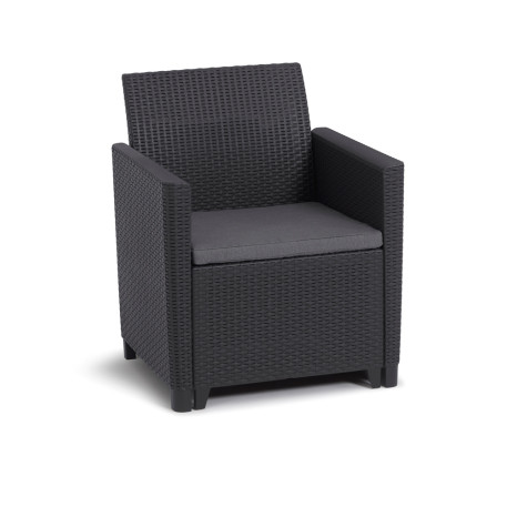 Комплект садових меблів Keter Claire 5 seater set with Orlando table Графіт2