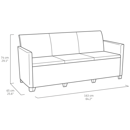 Комплект садових меблів Keter Claire 5 seater set with Orlando table Графіт8