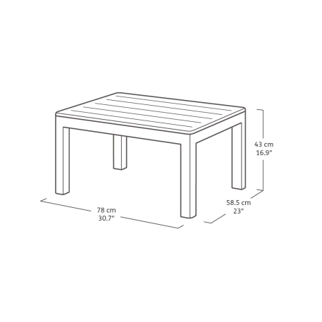 Комплект садових меблів Keter Claire 5 seater set with Orlando table Графіт10