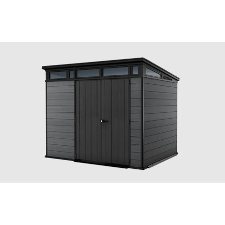 Будиночок садовий пластиковий Keter Cortina 9×7 темно-сірий1