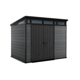 Будиночок садовий пластиковий Keter Cortina 9×7 темно-сірий