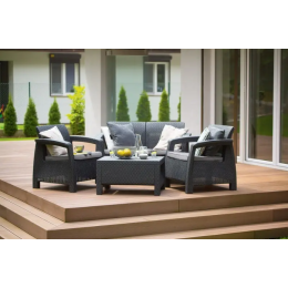 Комплект садових меблів Keter Corfu Set Графіт