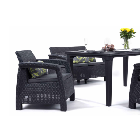 Комплект садових меблів Keter Corfu Fiesta Futura Графіт6