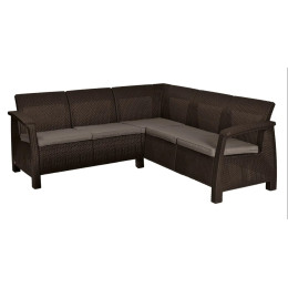 Диван садовий кутовий Keter Corfu RELAX SOFA Коричневий