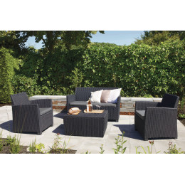 Комплект меблів для тераси CORONA WITH CUSHION BOX Графіт