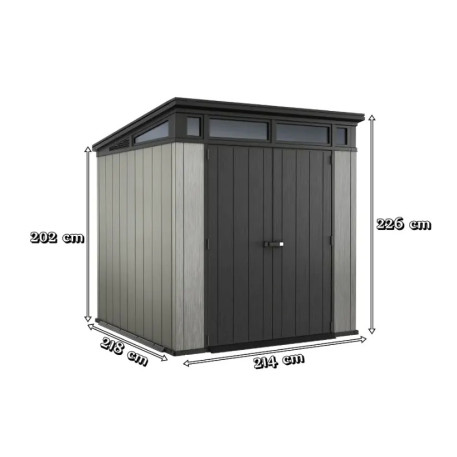 Сарай пластиковий для інвентарю KETER Cortina 7 × 7 Графіт6