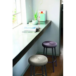 Стілець пластиковий Keter COZY BAR STOOL, димчасто-пурпурний