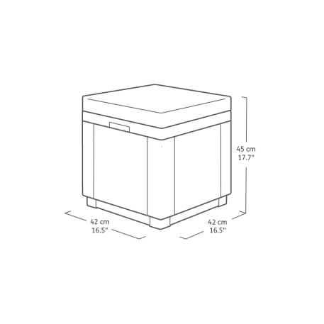 Пластиковий пуф CURVER CUBE WITH CUSHION Графіт4