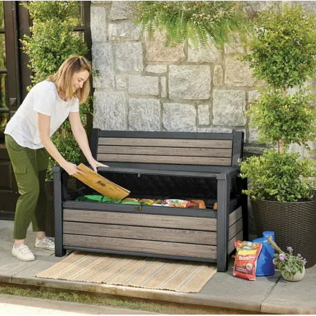 Лавка-скриня для зберігання Keter Deco Bench 227L, ясен2