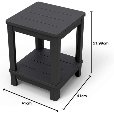 Пластиковий журнальний столик для саду Keter Deluxe, антрацит6